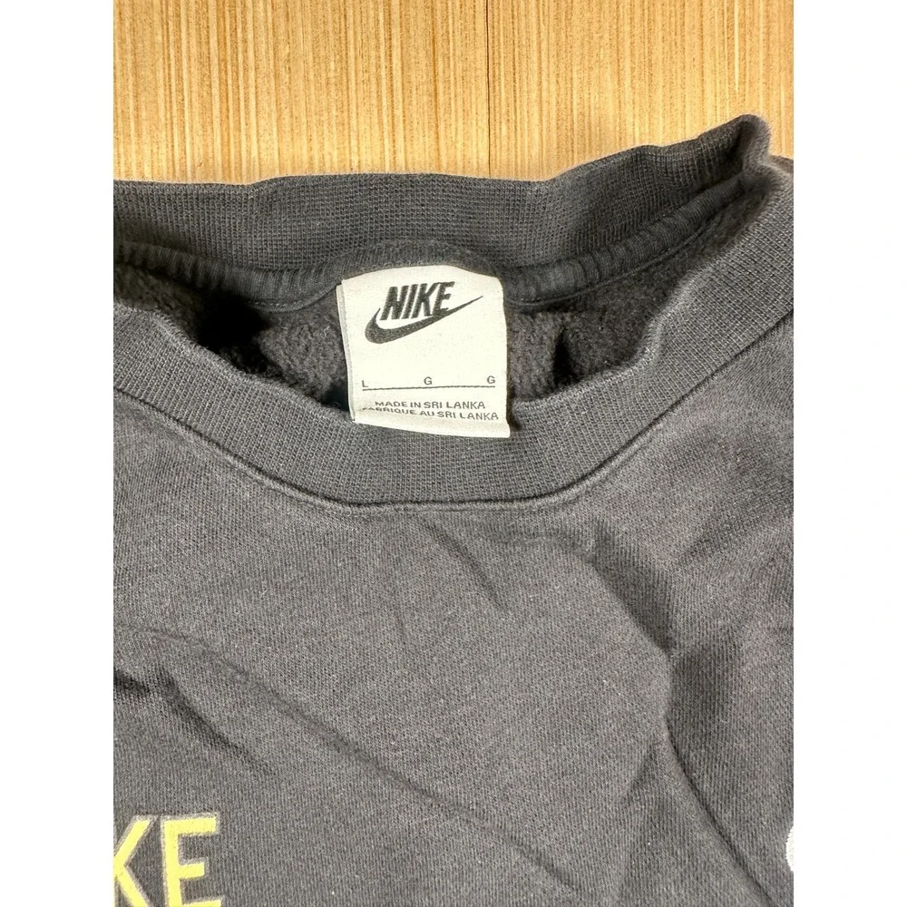 Nike Wake Sweatshirt Mens Large Gray Sports‎ Gym Training Crew Neck Pullover